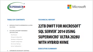 Thumbnail: 22TB DWFT For Microsoft® SQL Server® 2014 white paper