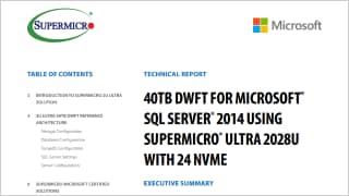 Thumbnail: 40TB DWFT For Microsoft® SQL Server® 2014 white paper