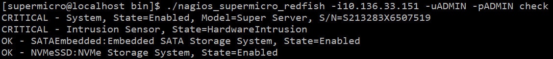 Nagios Supermicro Redfish