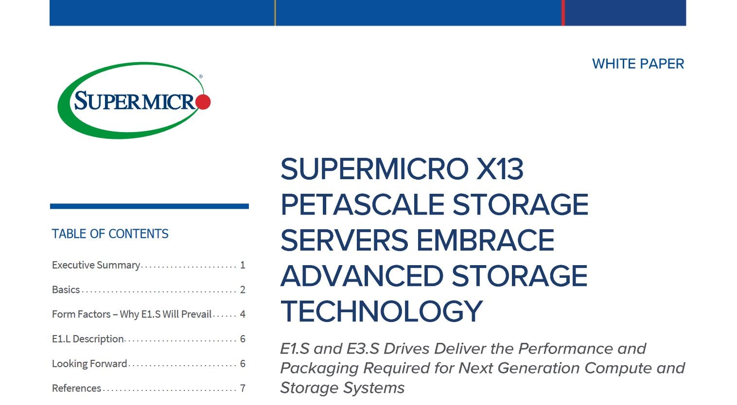 Thumbnail: White Paper – Supermicro X13 Petascale Storage Servers Embrace Advanced Storage Technology 