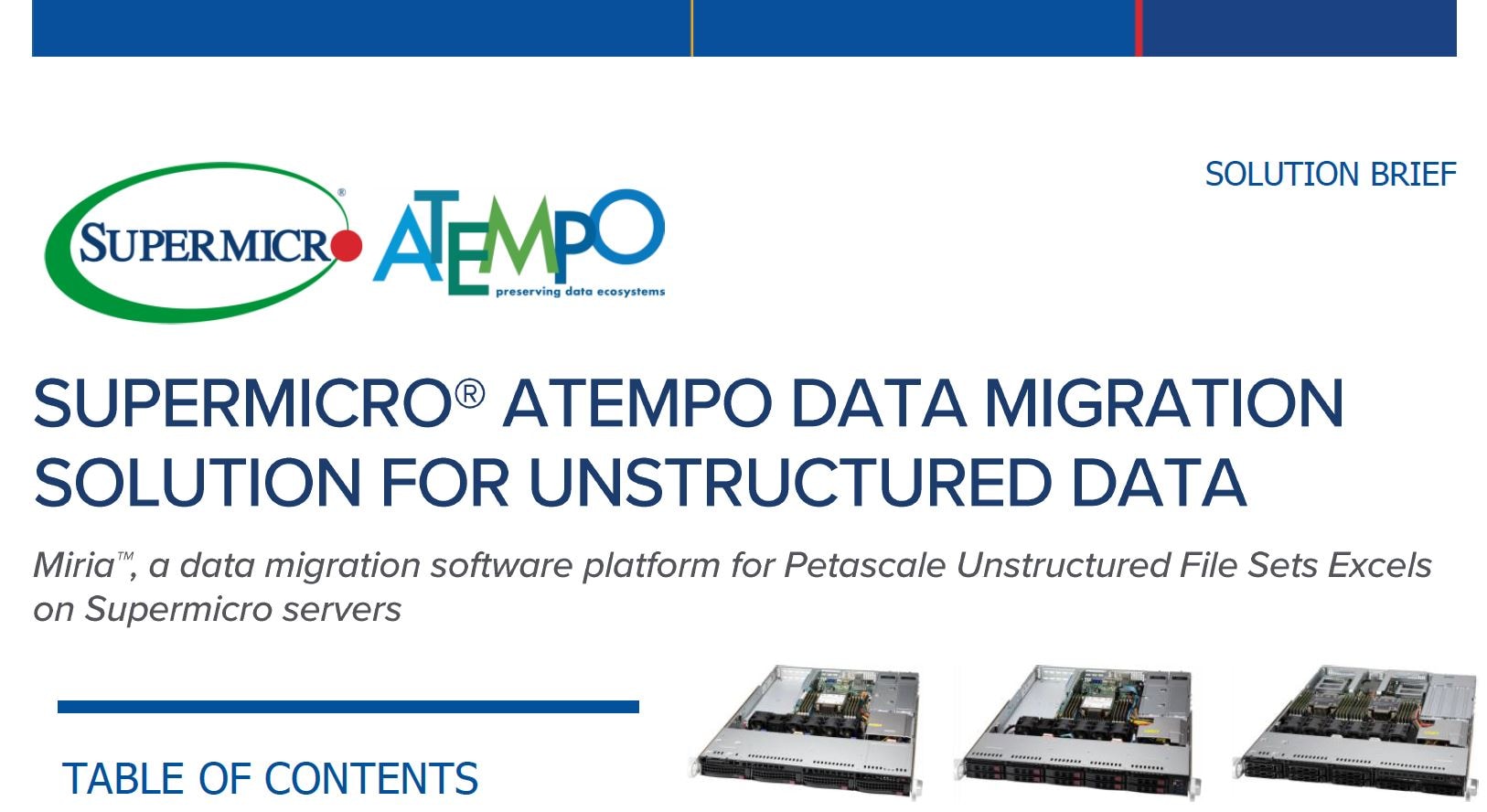 Thumbnail: Solution Brief – Supermicro ATEMPO Data Migration Solution for Unstructured Data