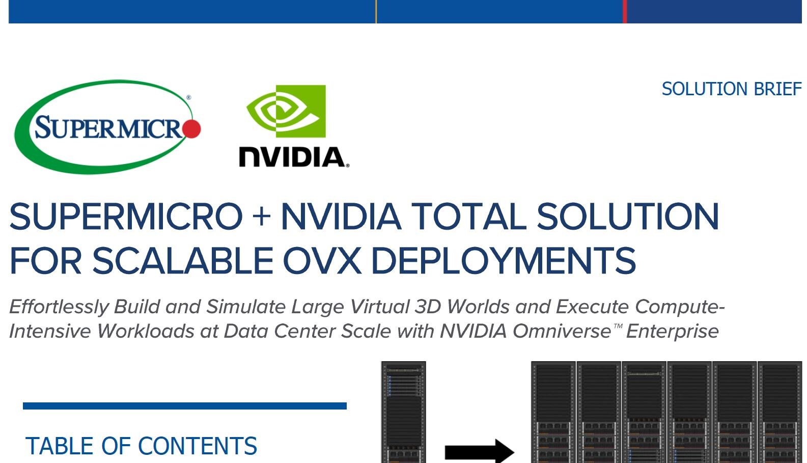Thumbnail: Solution Brief – Supermicro + NVIDIA Total Solution for Scalable OVX Deployments 