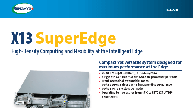 Thumbnail: X13 SuperEdge Datasheet