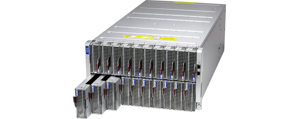 Supermicro 6U 20-blade all-in-one MicroBlade Architecture