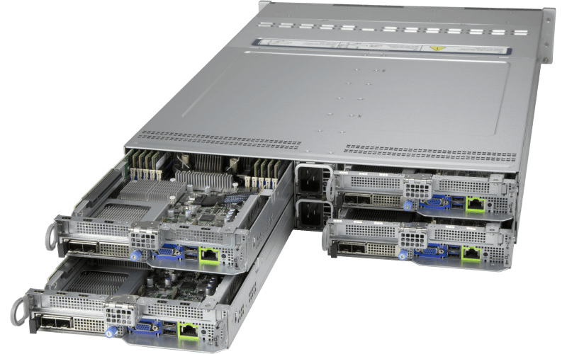 Supermicro BigTwin 2U Twin Architecture with 4 or 2 Nodes