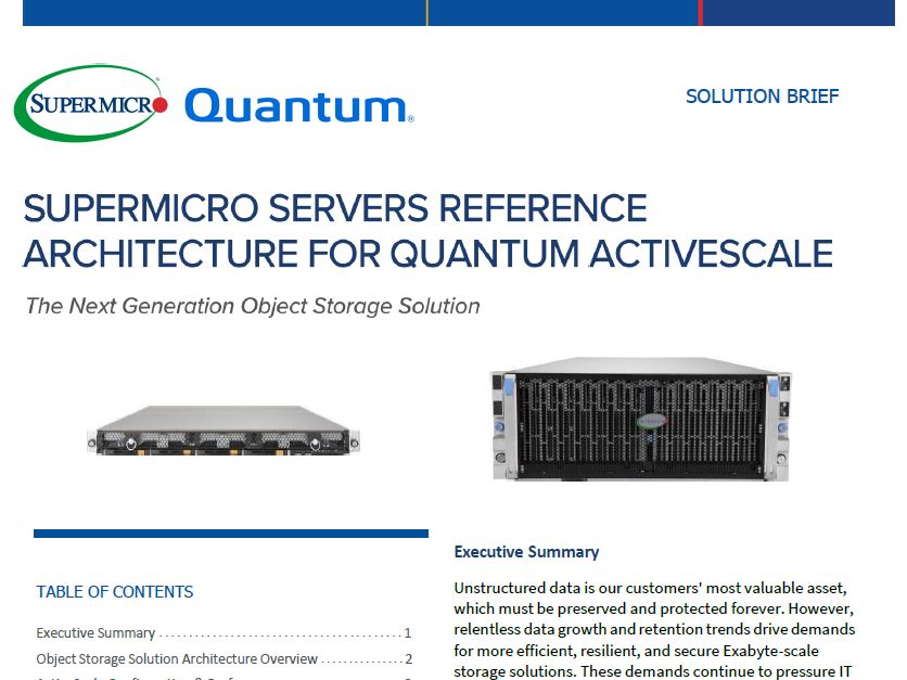 Thumbnail: Solution Brief – Supermicro Servers Reference Architecture For Quantum Activescale 