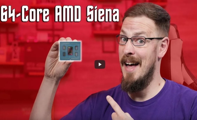 Thumbnail: Product Review – The 150-Watt 64-Core CPU - AMD Epyc Siena 8534P Review