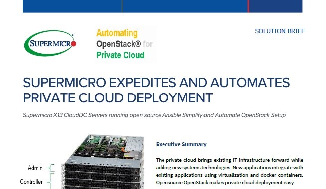 Thumbnail: Solution Brief – Supermicro Expedites And Automates Private Cloud Deployment 