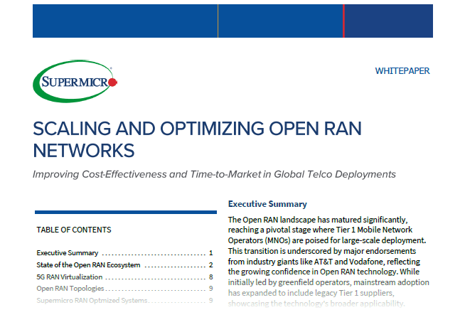 ホワイトペーパーオープンRANネットワークの拡張と最適化