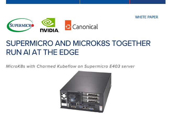 Thumbnail: White Paper – Supermicro And MicroK8s Together Run AI At The Edge 