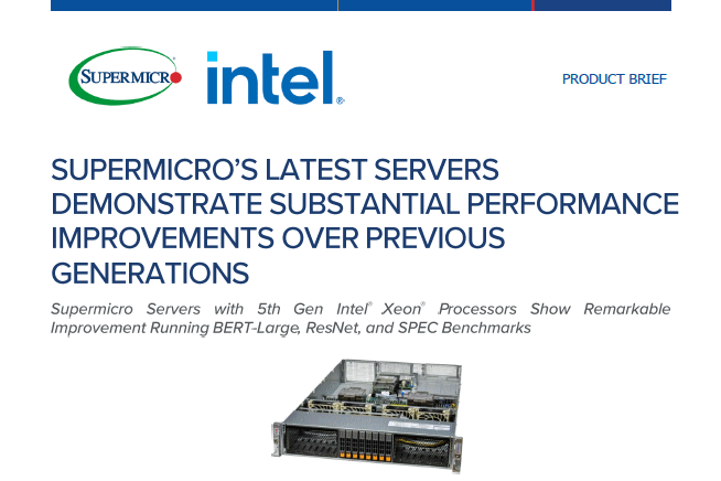 Thumbnail: Product Brief – Supermicro’s Latest Servers Demonstrate Substantial Performance Improvements Over Previous Generations 