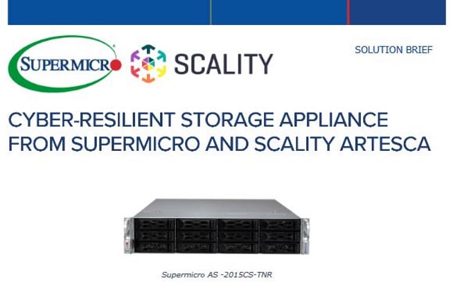 Thumbnail: Solution Brief – Cyber-Resilient Storage Appliance From Supermicro And Scality Artesca 