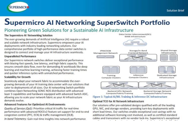 Thumbnail: Solution Brief – Supermicro AI Networking SuperSwitch Portfolio 
