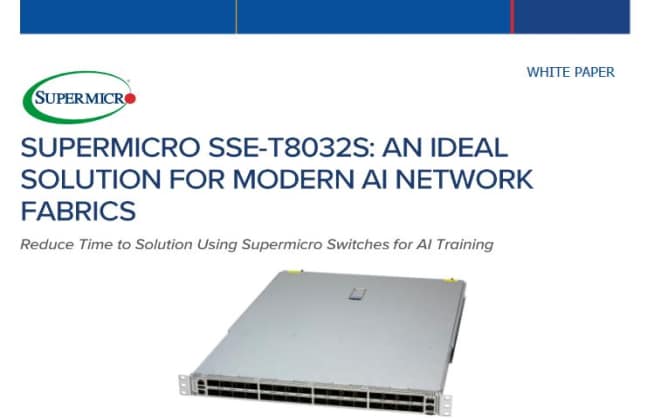 Thumbnail: White Paper – Supermicro SSE-T8032S: An Ideal Solution For Modern AI Network Fabrics 