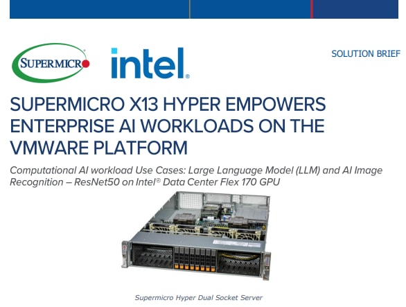 Thumbnail: Solution Brief – Supermicro X13 Hyper Empowers Enterprise AI Workloads on the VMWARE Platform