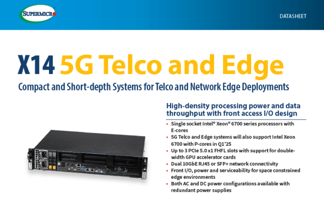 X14 5GエッジおよびIoTデータシート