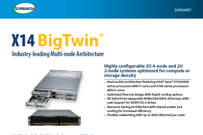 X14 BigTwin® Datasheet