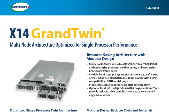 X14 GrandTwin® Datasheet