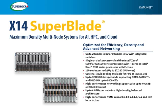 X14 SuperBlade® Datasheet 