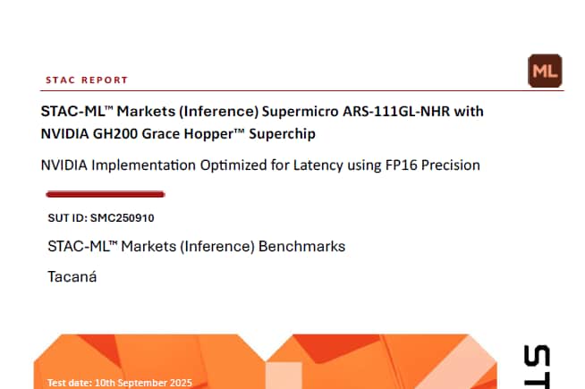 Thumbnail: STAC-ML™ Inference Audited Report SMC250910