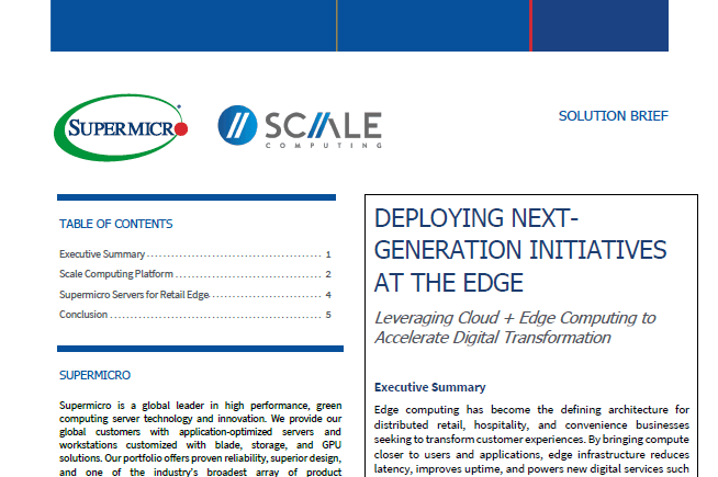 Thumbnail: Solution Brief – Scale Computing: Deploying Next-Generation Initiatives at the Edge 