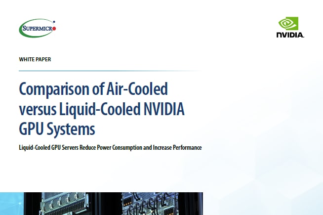 Thumbnail: Air-Cooled vs Liquid-Cooled Supermicro NVIDIA GPU Systems White Paper