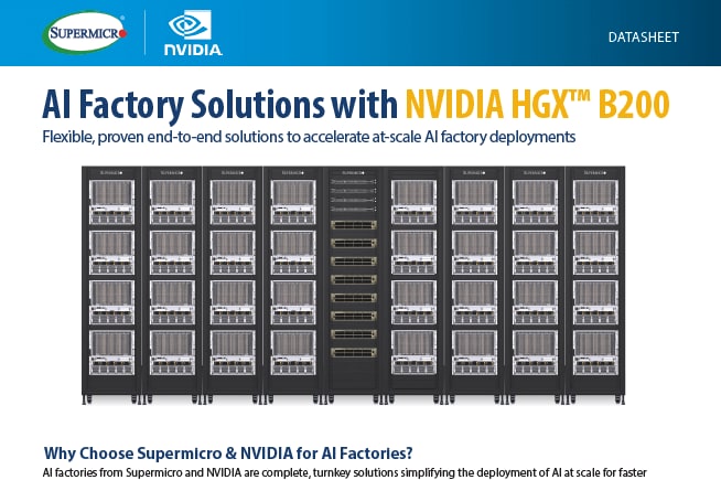 Thumbnail: Datasheet - AI Factory Solutions with NVIDIA HGX™ B200
