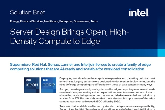 Server Design Brings Open, High- Density Compute to Edge