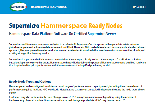 Vignette : Fiche technique des nœuds Supermicro Ready