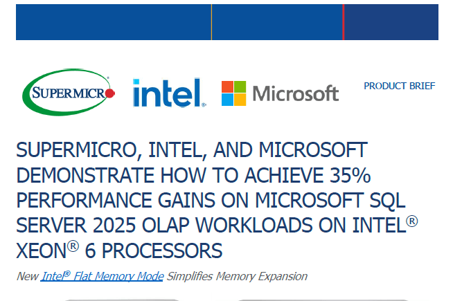 Thumbnail: Product Brief – Supermicro and Intel Demonstrate Flat Memory Mode