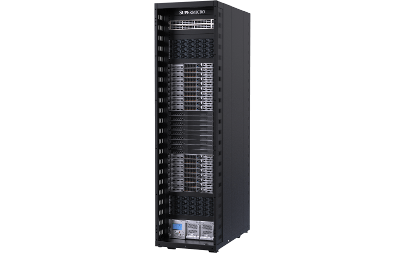 Single Supermicro NVIDIA GB300 NVL72 Rack