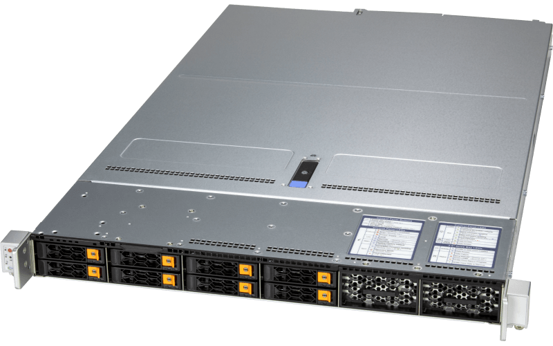 Supermicro H14 1U CloudDC 系統 AS -1116CS-TN，斜視圖