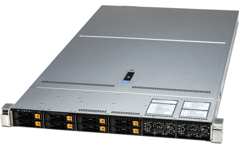 Supermicro H14 1U Hyper 系統 AS -1126HS-TN，斜視圖