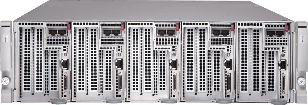 Supermicro A+ 3U 5-node MicroCloud System with single AMD EPYC™ 4005/4004 series processor per node