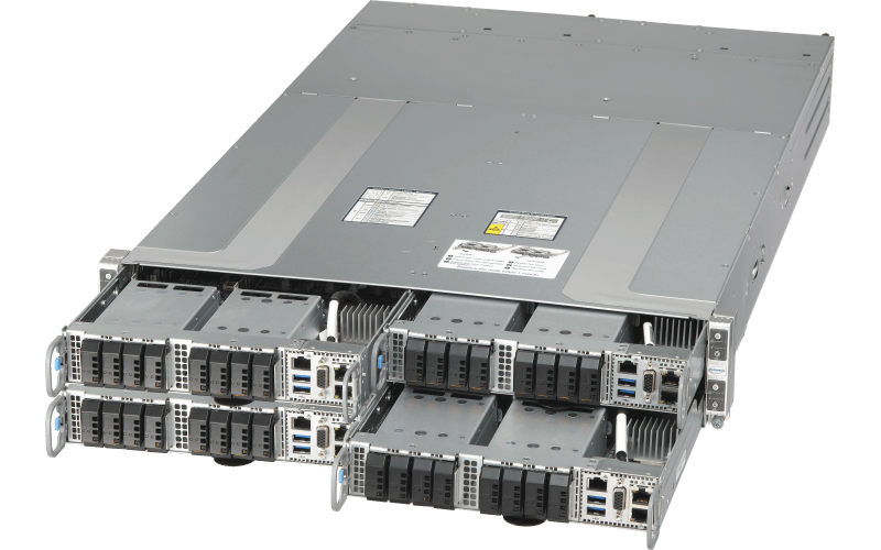 Supermicro GrandTwin® servers: 2U, multi-node, single-processor (per node)