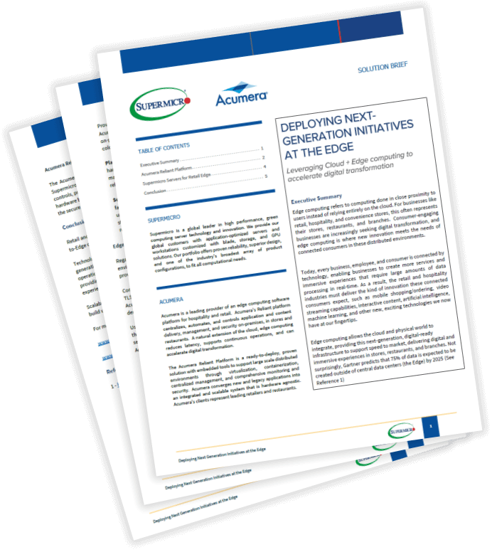 Supermicro + Acurmera Solution Brief