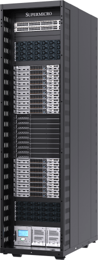 Configuration pour charges de travail très importantes : NVIDIA GB300 NVL72 avec refroidissement Supermicro