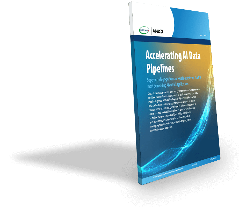 “Accelerating AI Data Pipelines” white paper cover, 3D