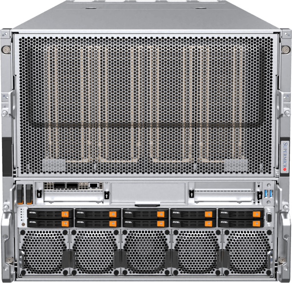 Supermicro 10U 空冷8GPUシステム (SYS-A22GA-NBRT または AS -A126GS-TNBR)