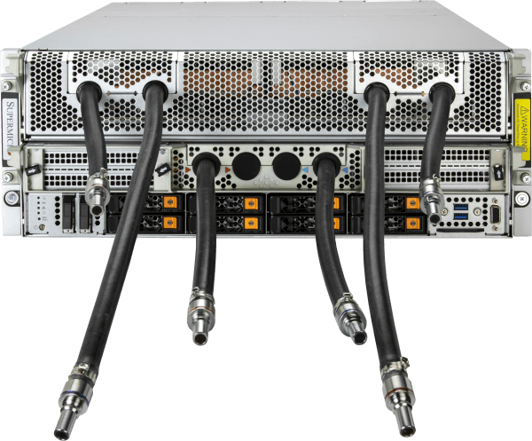 Supermicro 4U 水冷 8 GPU システム (SYS-422GA-NBRT-LCC または AS -4126GS-NBR-LCC)