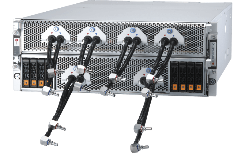 Supermicro 4U Liquid-Cooled GPU (NVIDIA HGX H100 GPU) system