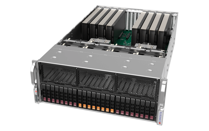 Supermicro 4U GPU (dual-root configuration; 8 GPUs) system