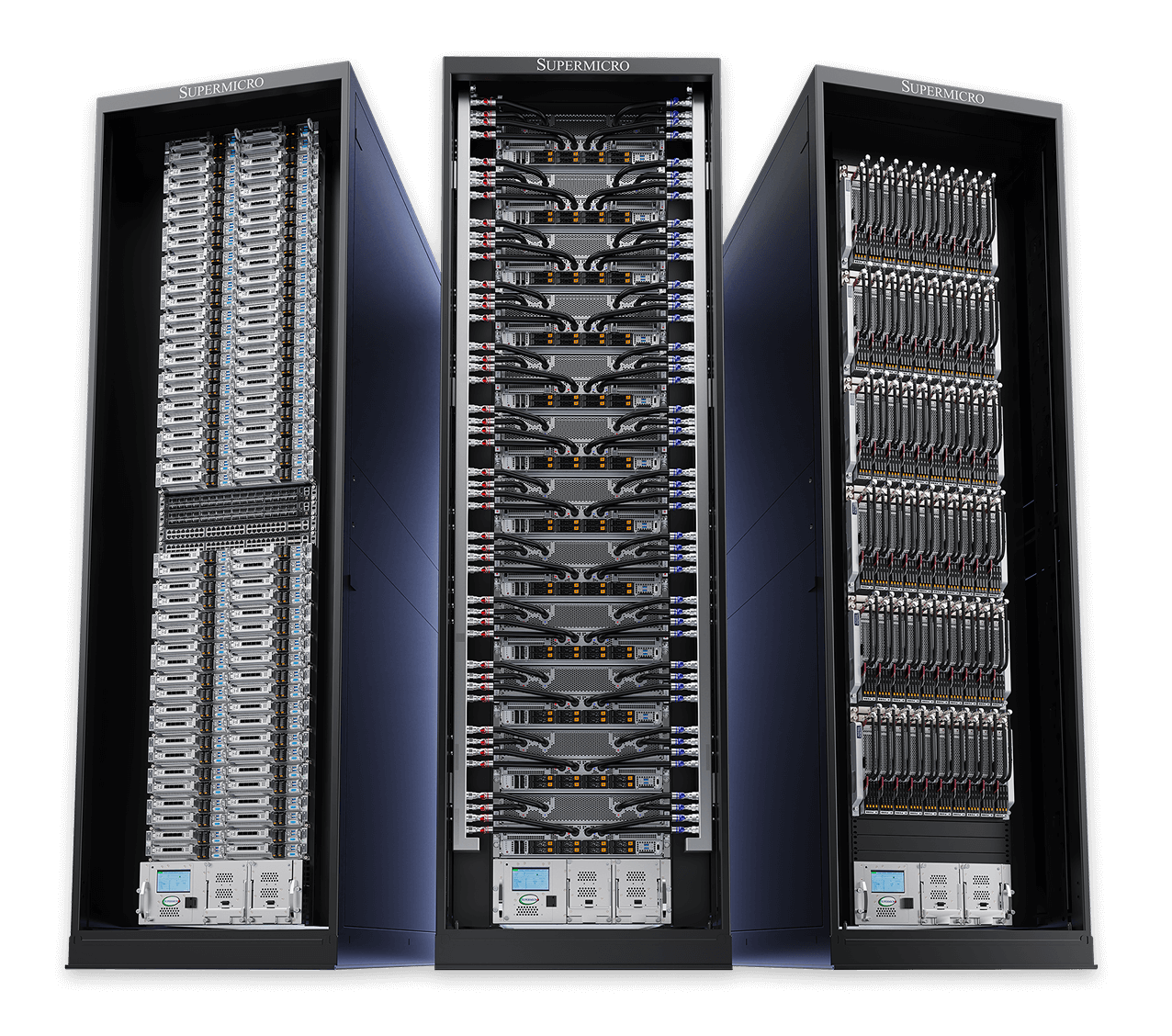 3 types of liquid-cooled server racks: GB200 NVL72; 4U 8-GPU; 6U SuperBlade