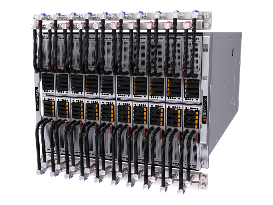 Supermicro 8U 20N SuperBlade® with Optional Liquid Cooling