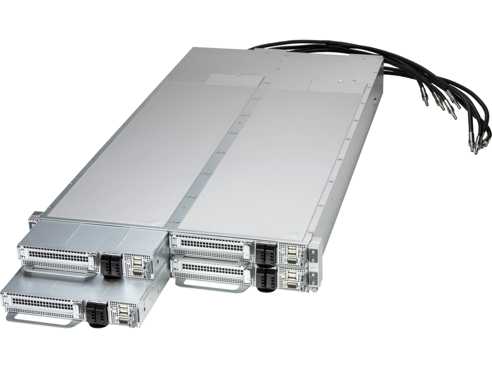 Supermicro 2U Liquid-Cooled 4-Node FlexTwin™ System SYS-222FT-HEA-LCC/AS -2126FT-HE-LCC