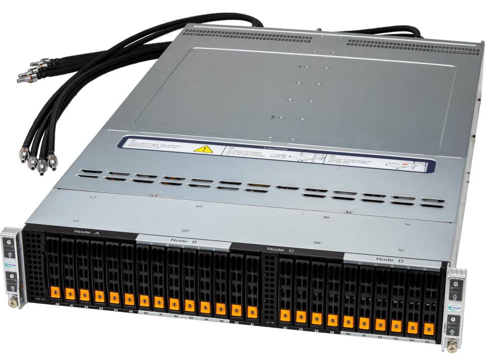 Supermicro 2U4N BigTwin® with Optional Liquid Cooling