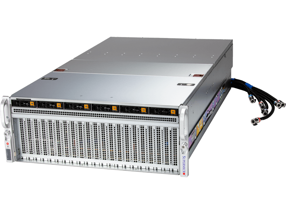 Supermicro 4U 4-GPU System with Optional Liquid Cooling