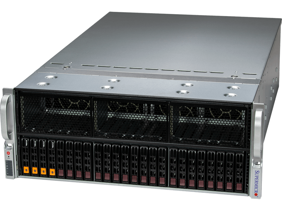Supermicro 4U 4-GPU System with Optional Liquid Cooling