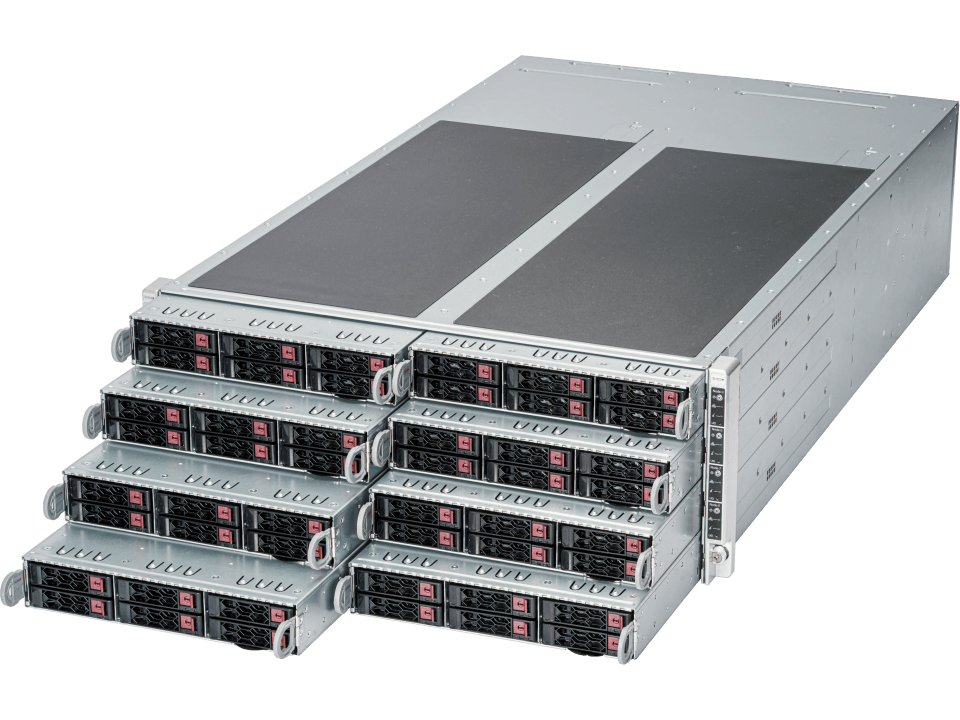 Supermicro 4U8N FatTwin® with Optional Liquid Cooling