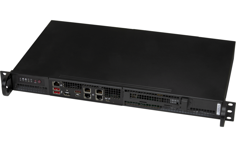 Supermicro 1UUltra深度机架式边缘服务器，配备单颗AMD EPYC™ 系列处理器